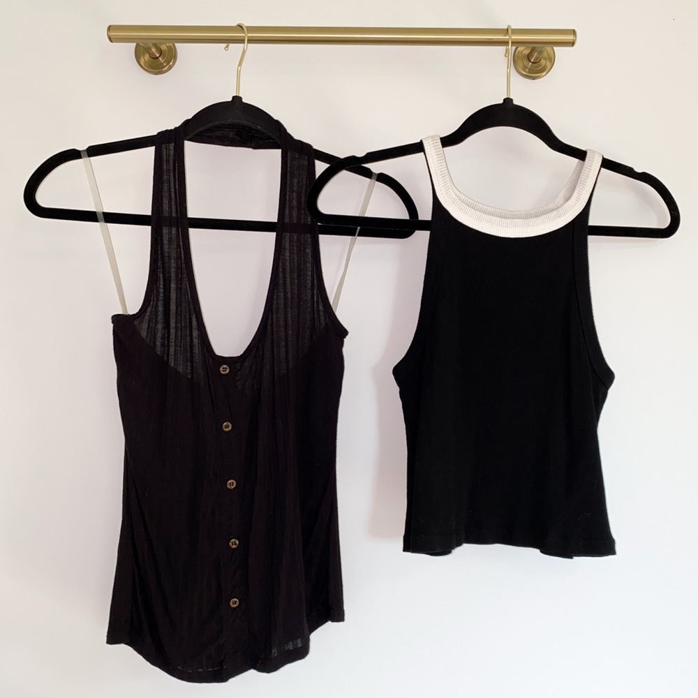 Bundle of Black Halter Crop Tops